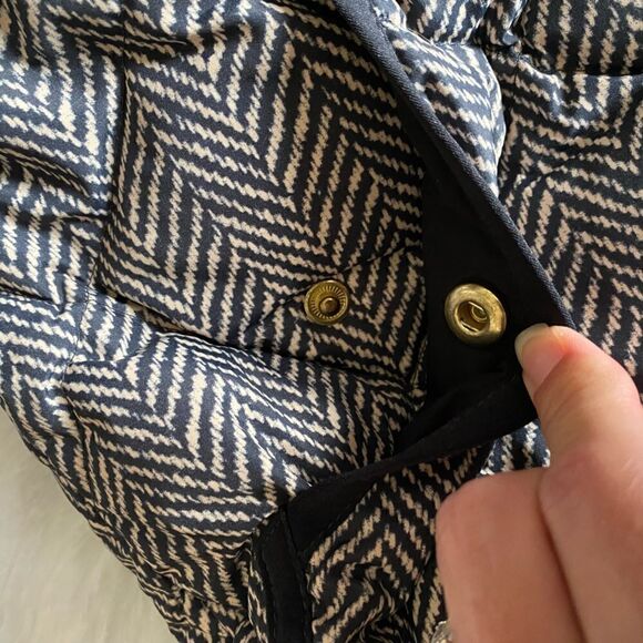 J. Crew Vest Down Waterfowl Feathers Filled Quilted Herringbone Womens - Picture 4 of 9